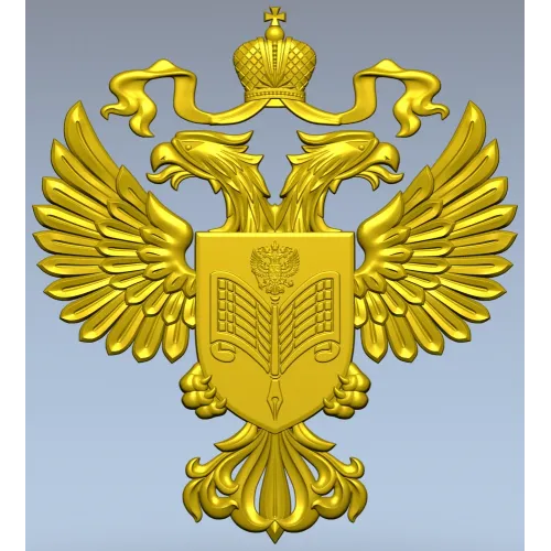 Двуглавый орёл с щитом - 3D модель STL для ЧПУ