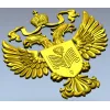 Двуглавый орёл с щитом - 3D модель STL для ЧПУ