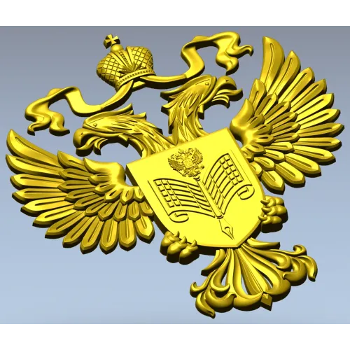Двуглавый орёл с щитом - 3D модель STL для ЧПУ