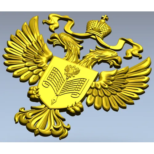 Двуглавый орёл с щитом - 3D модель STL для ЧПУ