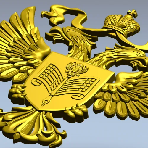 Двуглавый орёл с щитом - 3D модель STL для ЧПУ