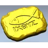 Рельефная табличка с символом ИХТУС, 3D модель STL для ЧПУ