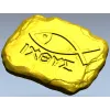 Рельефная табличка с символом ИХТУС, 3D модель STL для ЧПУ