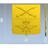 Heraldic Shield with Crossed Muskets and Bow - STL 3D Model for CNC