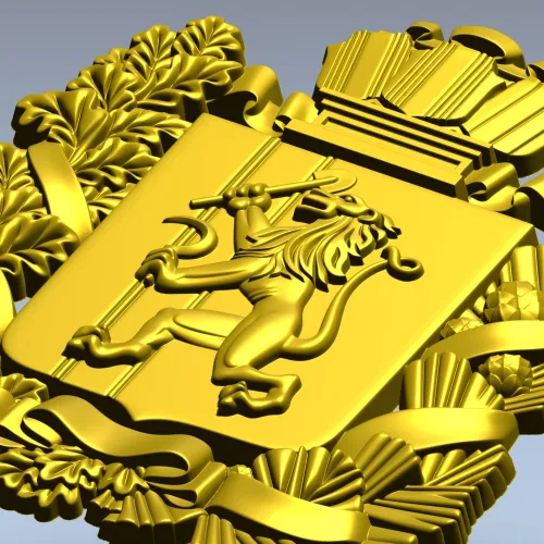 Герб Красноярска - 3D STL модель для ЧПУ
