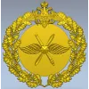 Герб ПВО ВКС - STL модель рельефа для ЧПУ