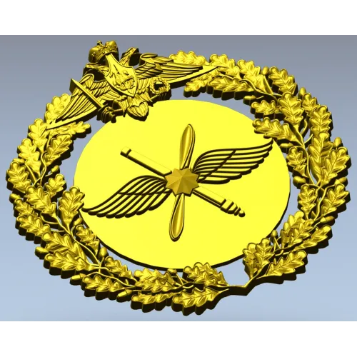 Герб ПВО ВКС - STL модель рельефа для ЧПУ