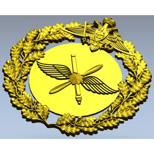 Герб ПВО ВКС - STL модель рельефа для ЧПУ