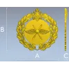 Герб ПВО ВКС - STL модель рельефа для ЧПУ