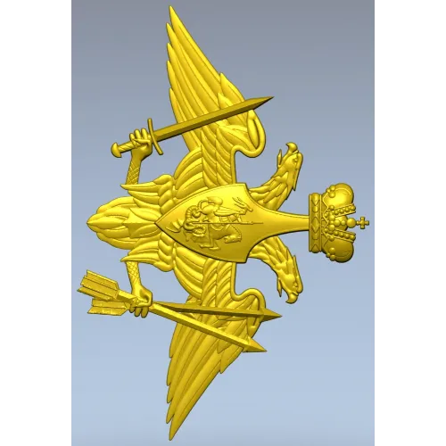 Emblem of the Strategic Missile Forces - STL 3D Model for CNC