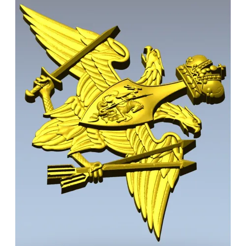 Emblem of the Strategic Missile Forces - STL 3D Model for CNC