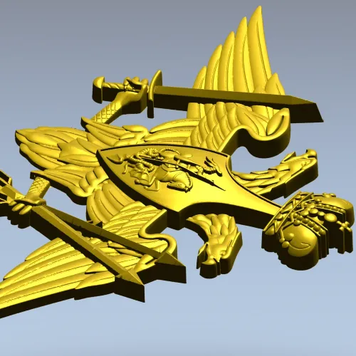 Emblem of the Strategic Missile Forces - STL 3D Model for CNC