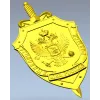 Criminal Investigation Shield - high-detail STL 3D model for CNC