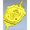 Criminal Investigation Shield - high-detail STL 3D model for CNC