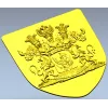 Heraldic Shield STL - Family Coat of Arms 3D Model for CNC