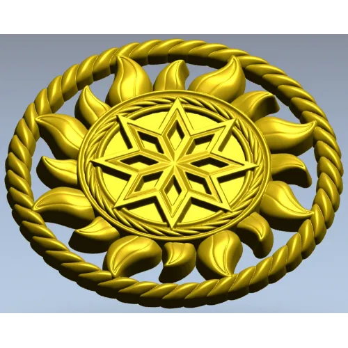 Alatyr Sun Medallion - STL 3D model for CNC carving