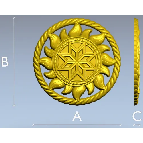 Alatyr Sun Medallion - STL 3D model for CNC carving