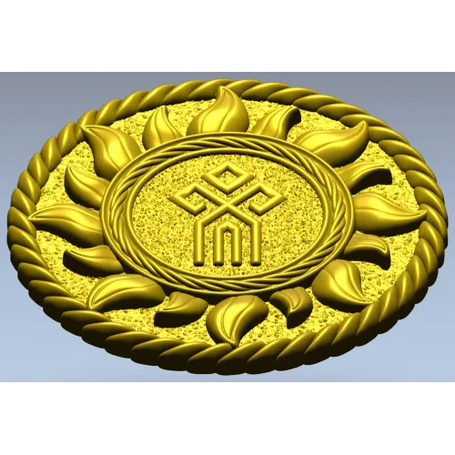 Slavic Sun Medallion STL for CNC carving