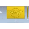 Officers of Russia Emblem STL Relief for CNC