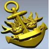 Anchor with Swallows - STL 3D model for CNC