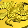 Heraldic Eagle and Marten Shield - high-relief STL 3D model for CNC