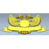 Двуглавый орёл с щитом и лентой - 3D модель STL для ЧПУ
