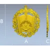 Герб ВИ ИТ ВА МТО - 3D модель в формате STL для ЧПУ