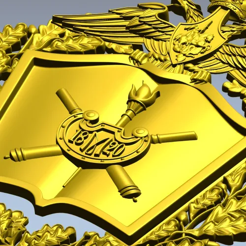 Герб Военной академии МТО - 3D рельеф для ЧПУ