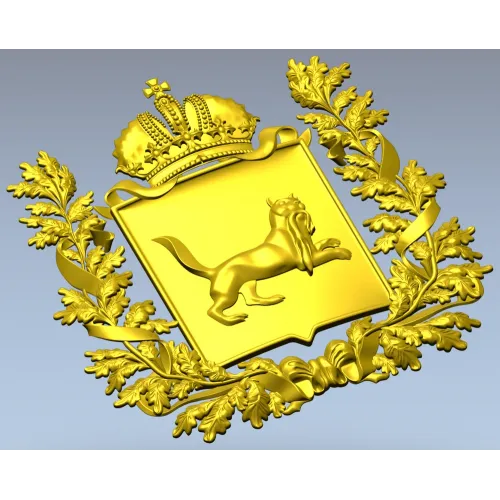 Герб Иркутской губернии - 3D STL модель для ЧПУ