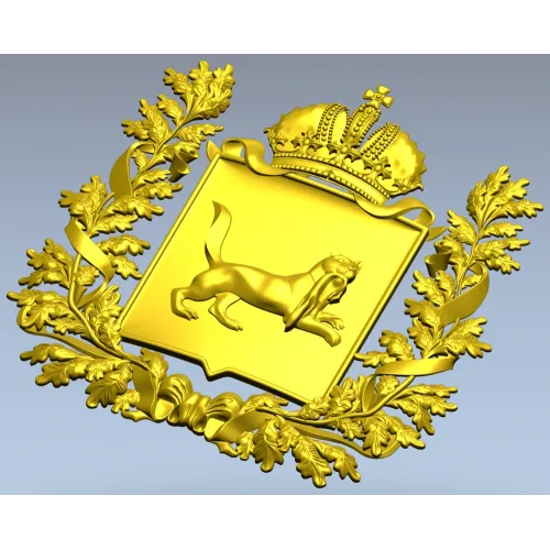 Герб Иркутской губернии - 3D STL модель для ЧПУ