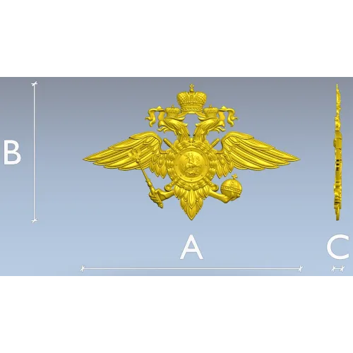 Герб МВД - 3D модель в формате STL для ЧПУ