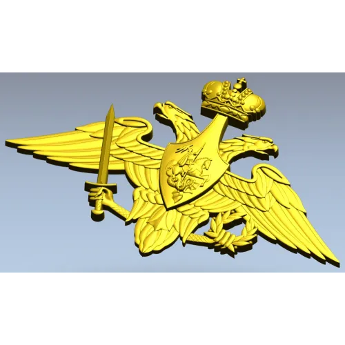 Герб Министерства Обороны РФ - 3D модель для ЧПУ (STL)