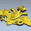 Герб Министерства Обороны РФ - 3D модель для ЧПУ (STL)