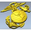 Герб "Орел-Глобус-Якорь" - 3D модель STL для ЧПУ