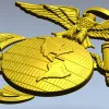 Герб "Орел-Глобус-Якорь" - 3D модель STL для ЧПУ