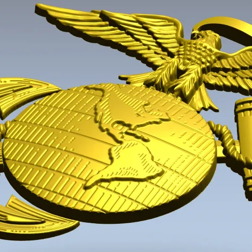 Герб "Орел-Глобус-Якорь" - 3D модель STL для ЧПУ