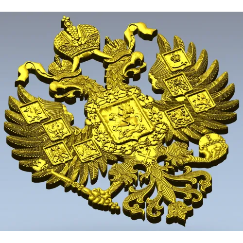 Imperial Russian Double-Headed Eagle STL 3D Model for CNC