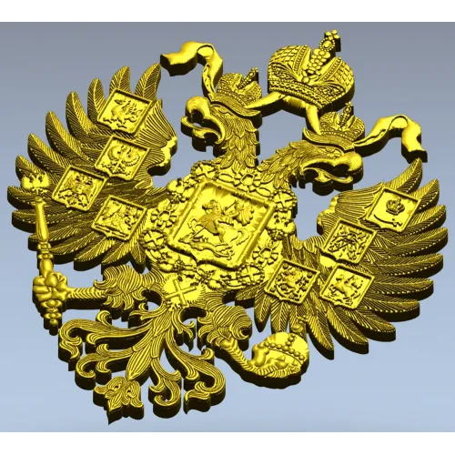 Imperial Russian Double-Headed Eagle STL 3D Model for CNC