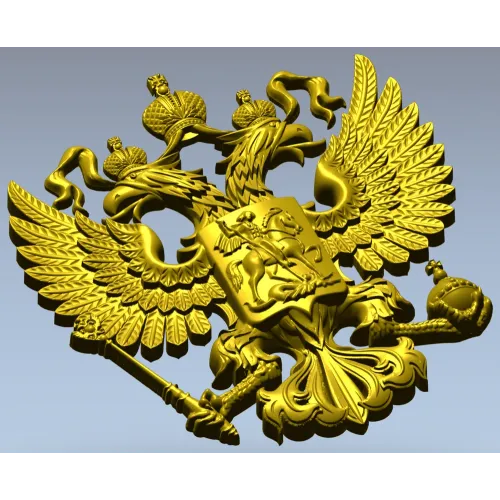 Герб Российской Федерации - 3D STL модель для ЧПУ