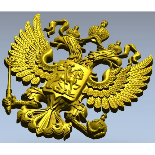 Герб Российской Федерации - 3D STL модель для ЧПУ