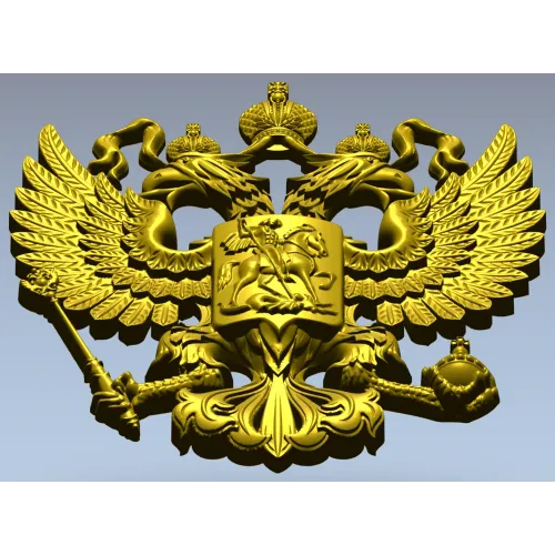 Герб Российской Федерации - 3D STL модель для ЧПУ