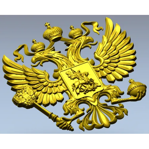 Герб Российской Федерации - 3D STL модель для ЧПУ