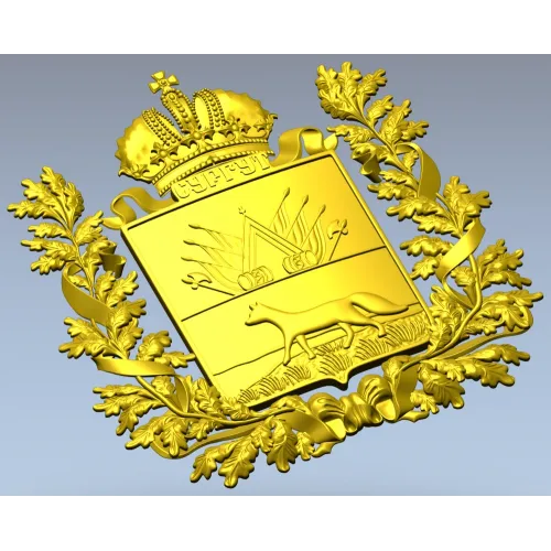 Surgut Coat of Arms 3D STL Relief for CNC