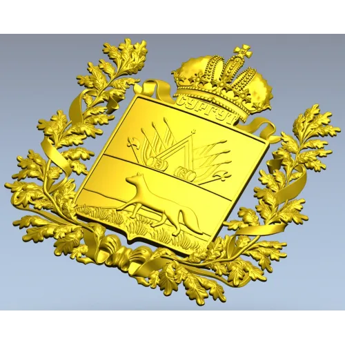 Surgut Coat of Arms 3D STL Relief for CNC