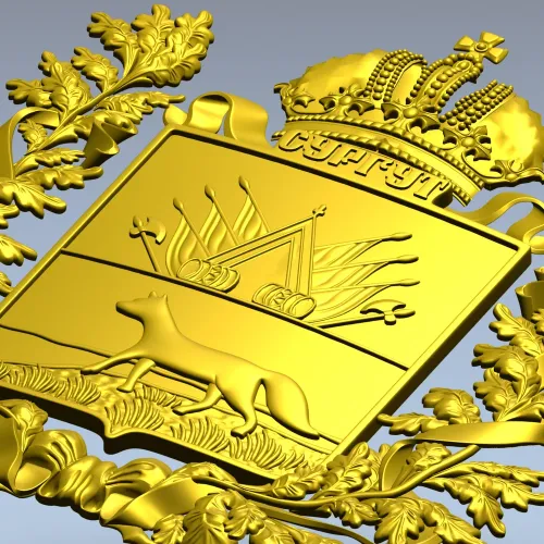 Surgut Coat of Arms 3D STL Relief for CNC