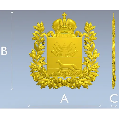 Surgut Coat of Arms 3D STL Relief for CNC