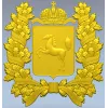 Tomsk Oblast Coat of Arms STL 3D Model for CNC Milling