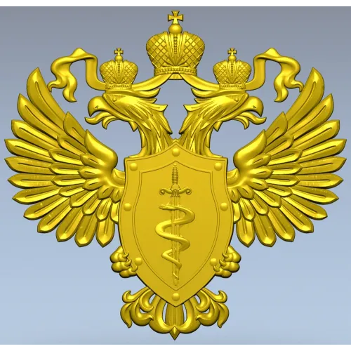 Герб ФСКН - 3D модель STL для ЧПУ