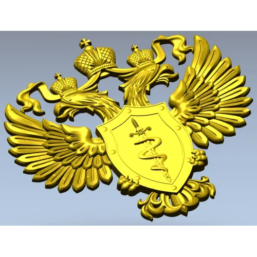 Герб ФСКН - 3D модель STL для ЧПУ