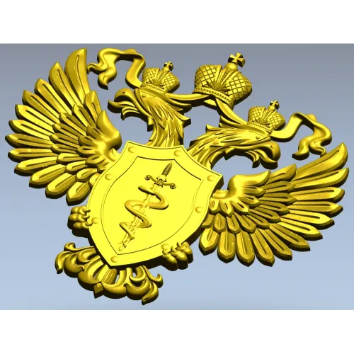 Герб ФСКН - 3D модель STL для ЧПУ